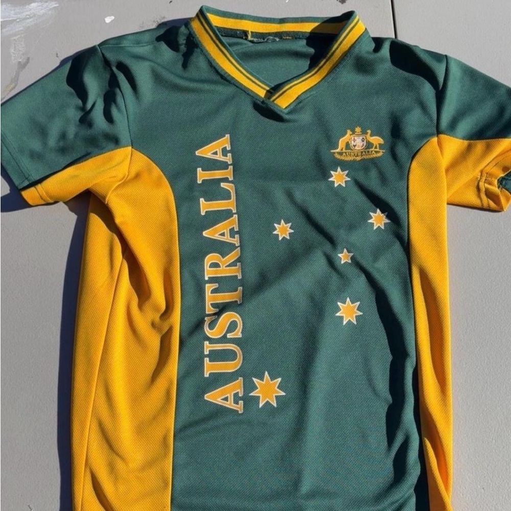 Australia Rugby Kids Sports Jersey - Green and Gold